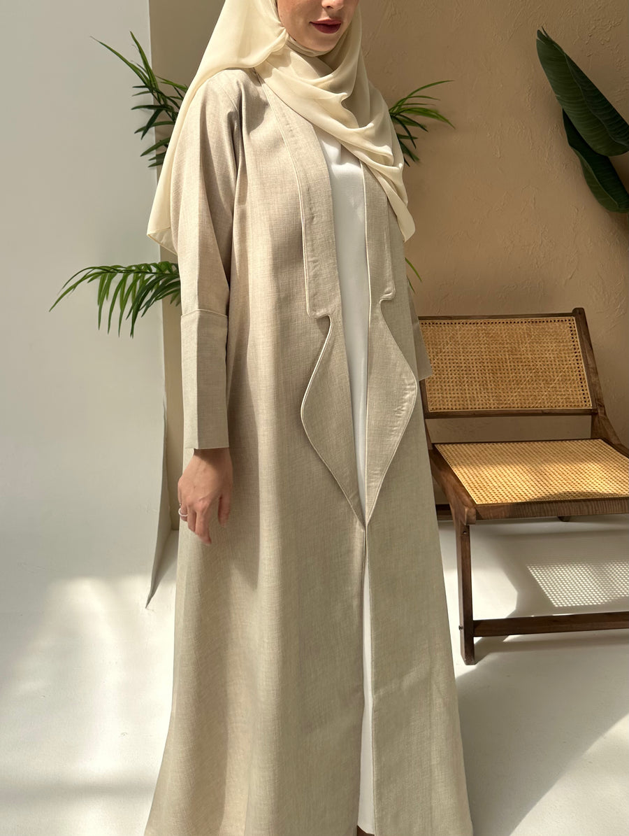 MJ07 Abaya In Sand