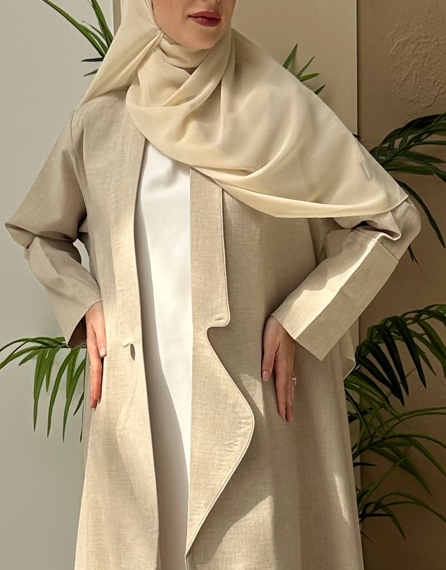 MJ07 Abaya In Sand