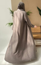 MJ04 Abaya In Brownish Grey