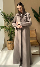 MJ04 Abaya In Brownish Grey