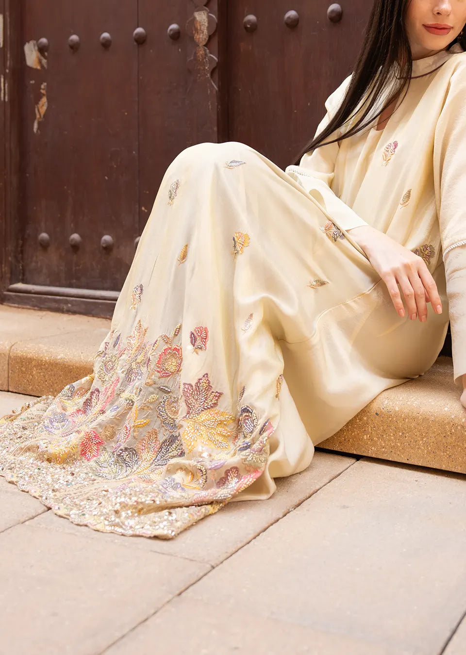 Beaded In Cream