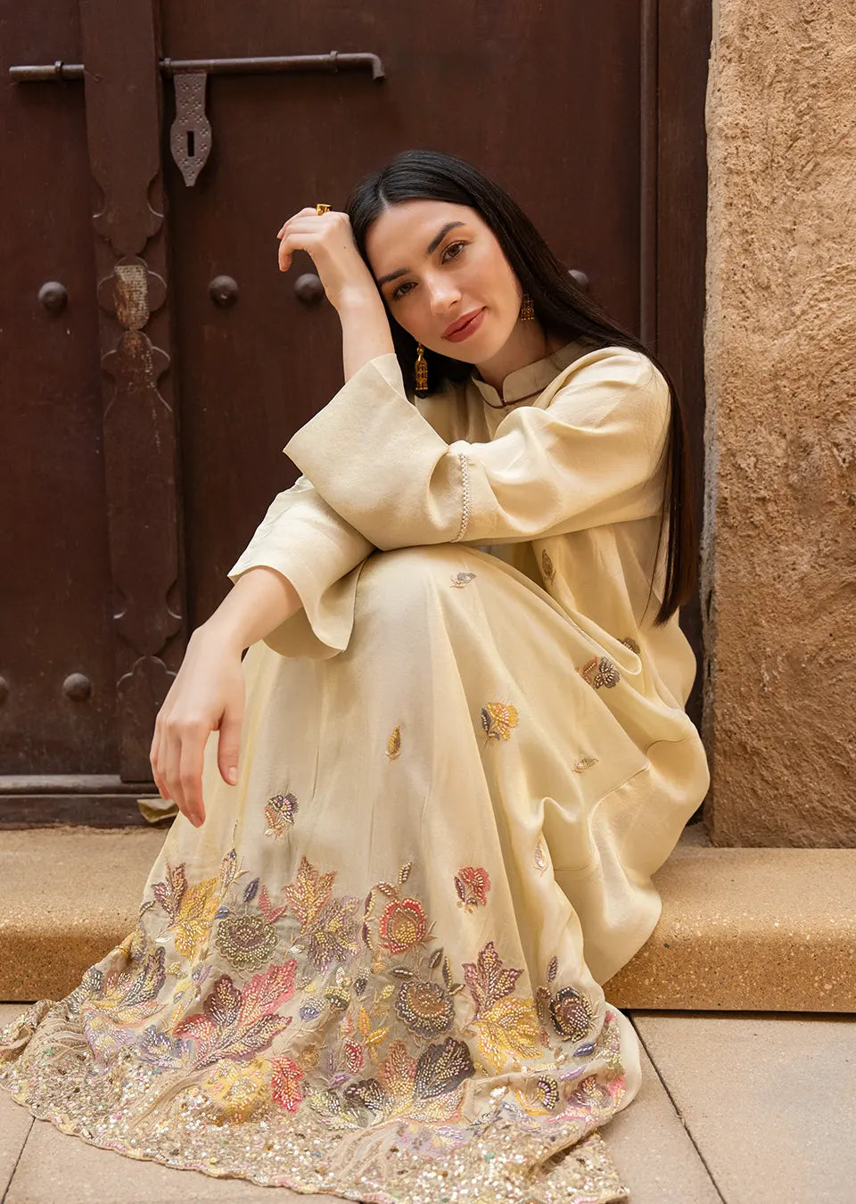 Beaded In Cream