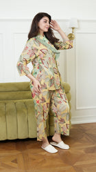 Ruffled Collar Set - Yellow Green
