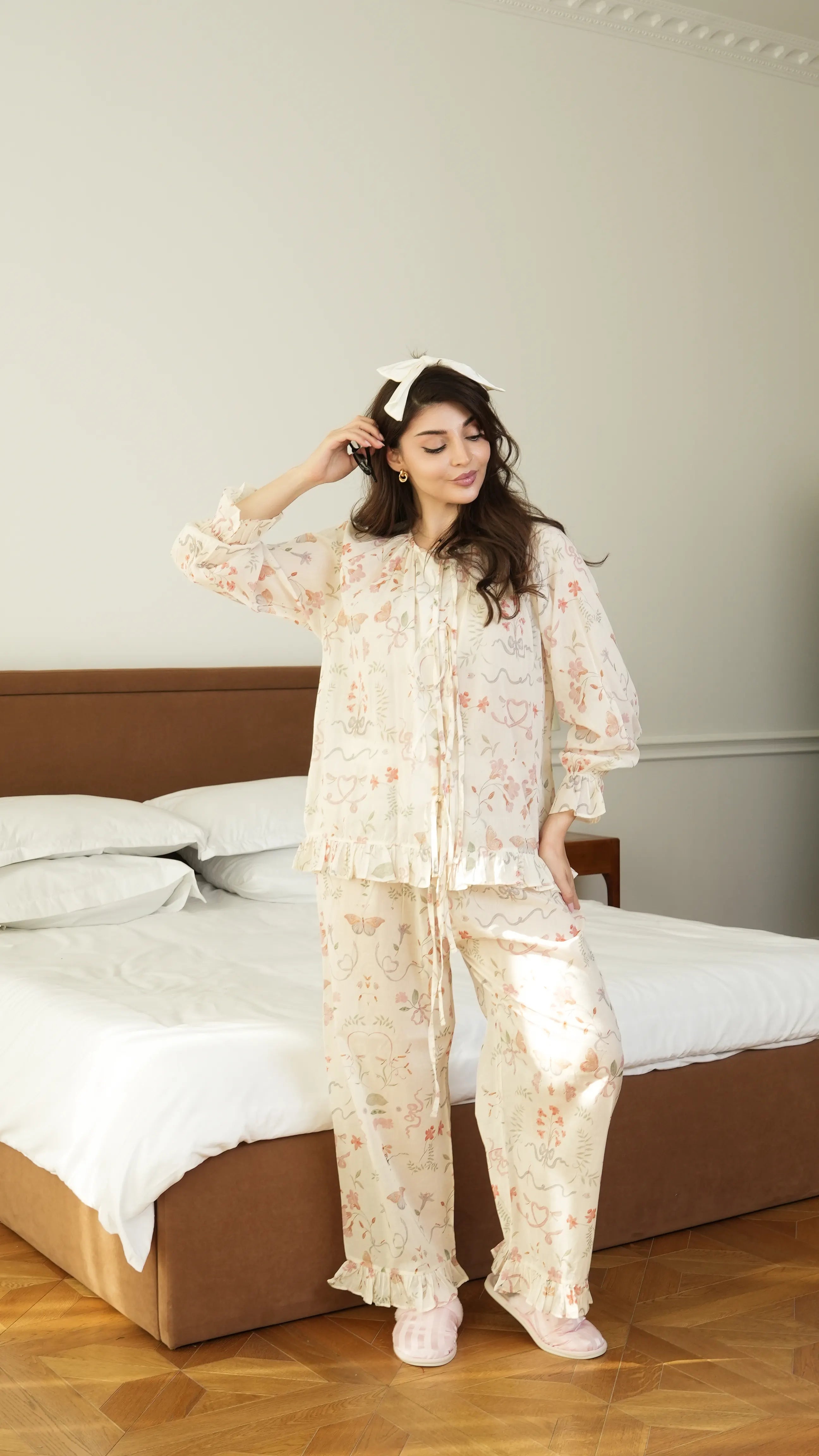 Cozy Tie Set - Cream