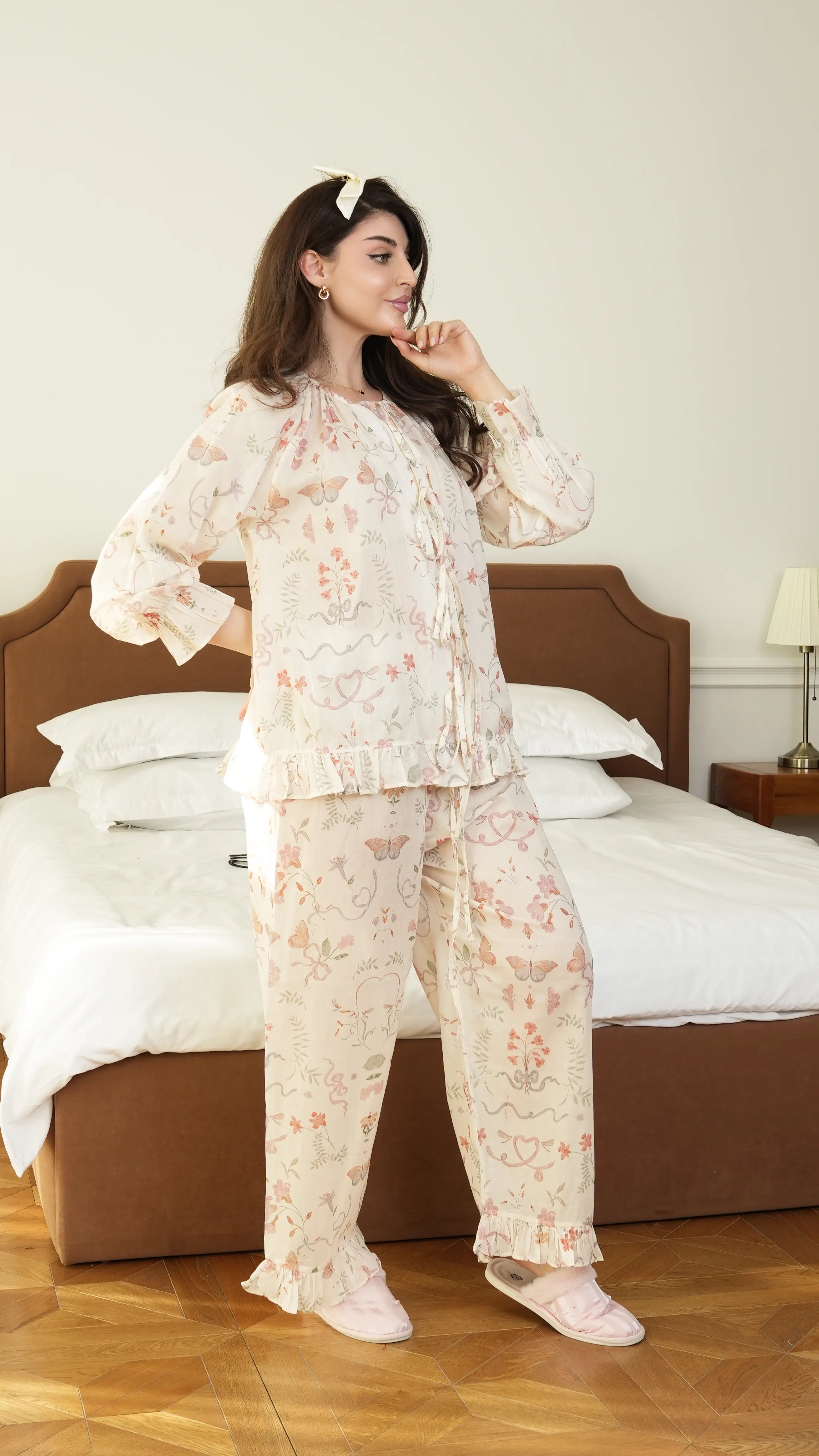 Cozy Tie Set - Cream