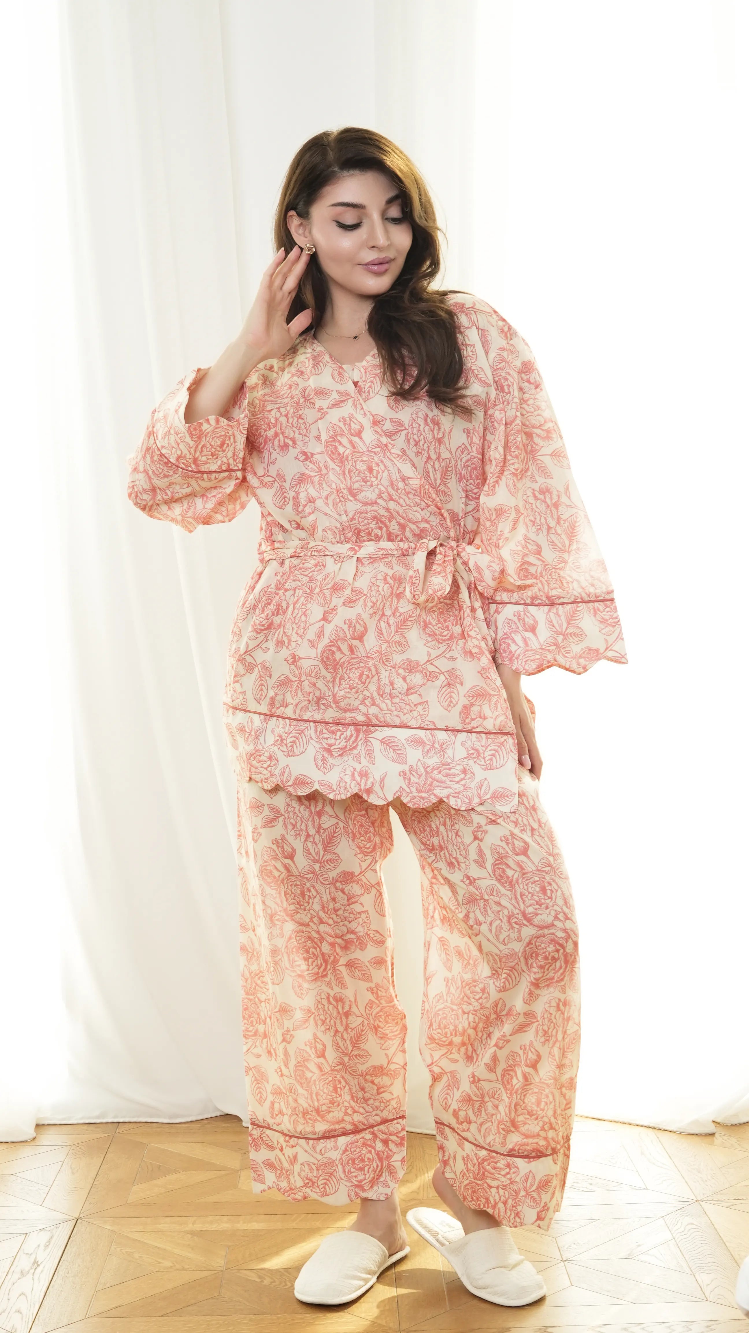 Luxe Robe 3Pc Set - Rose Beige