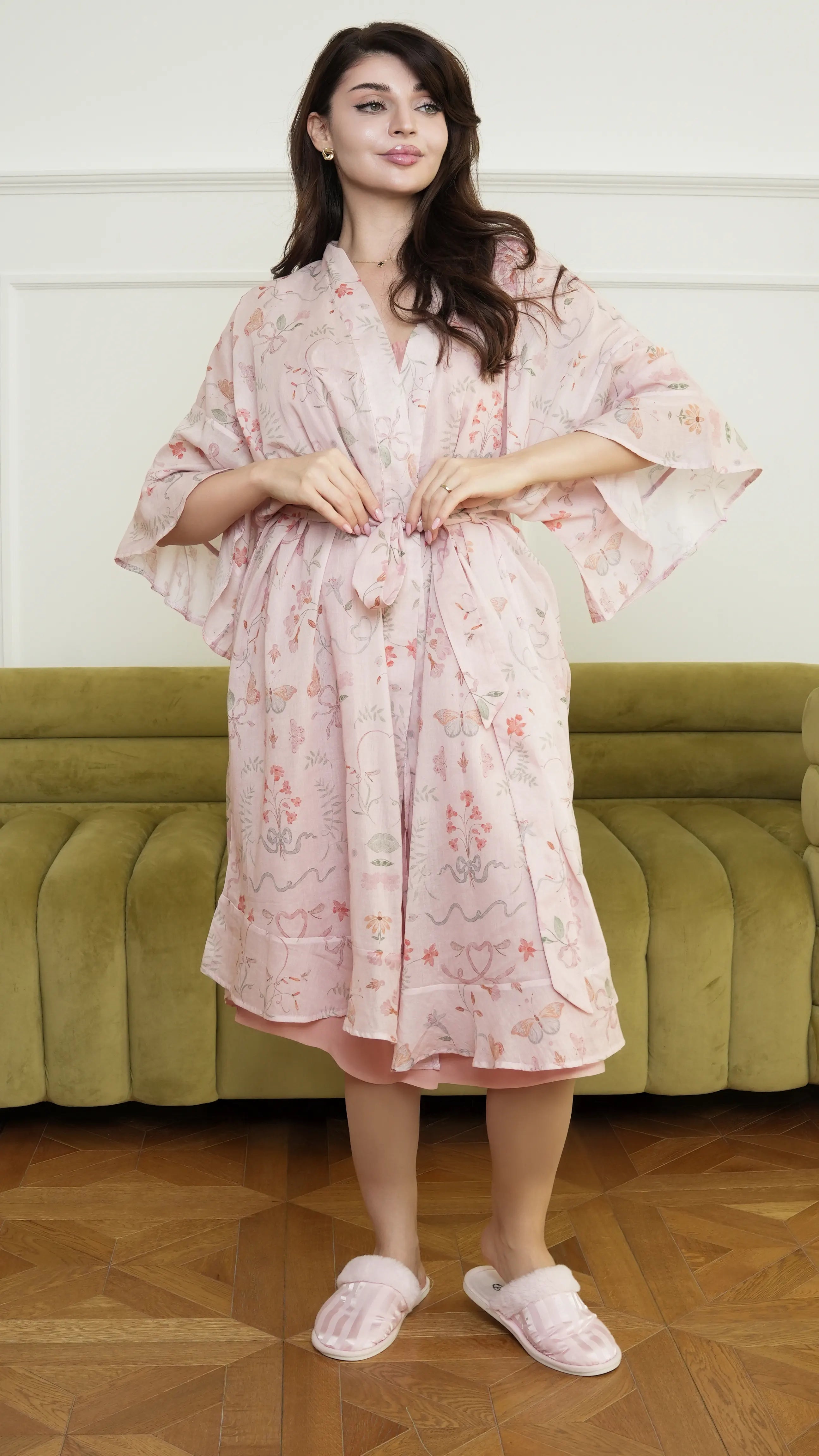 The Robe Set - Antique Rose 2Pc