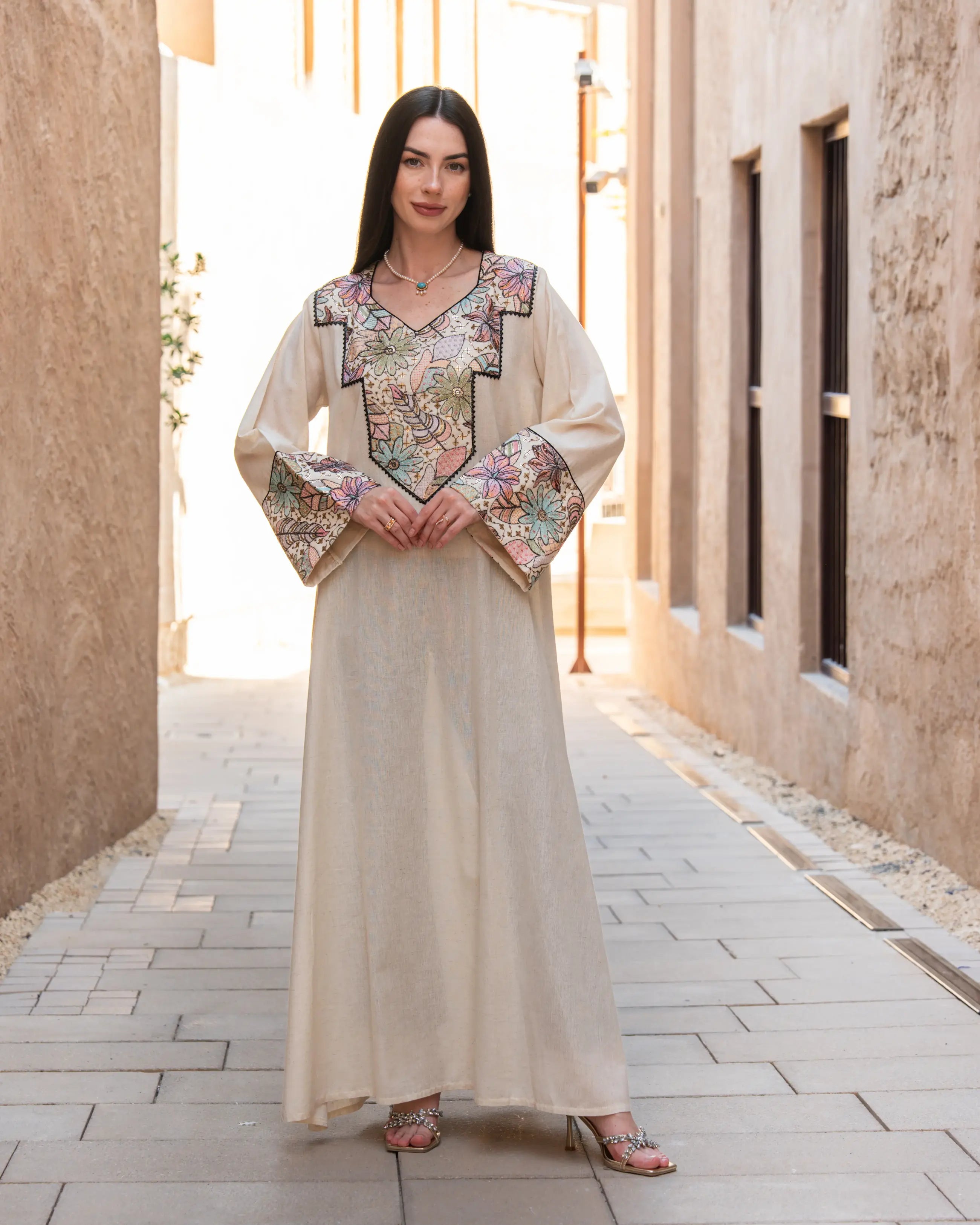 Flowers Embroidery Dress