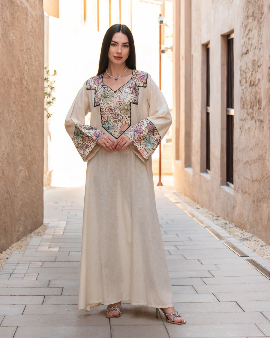 Flowers Embroidery Dress