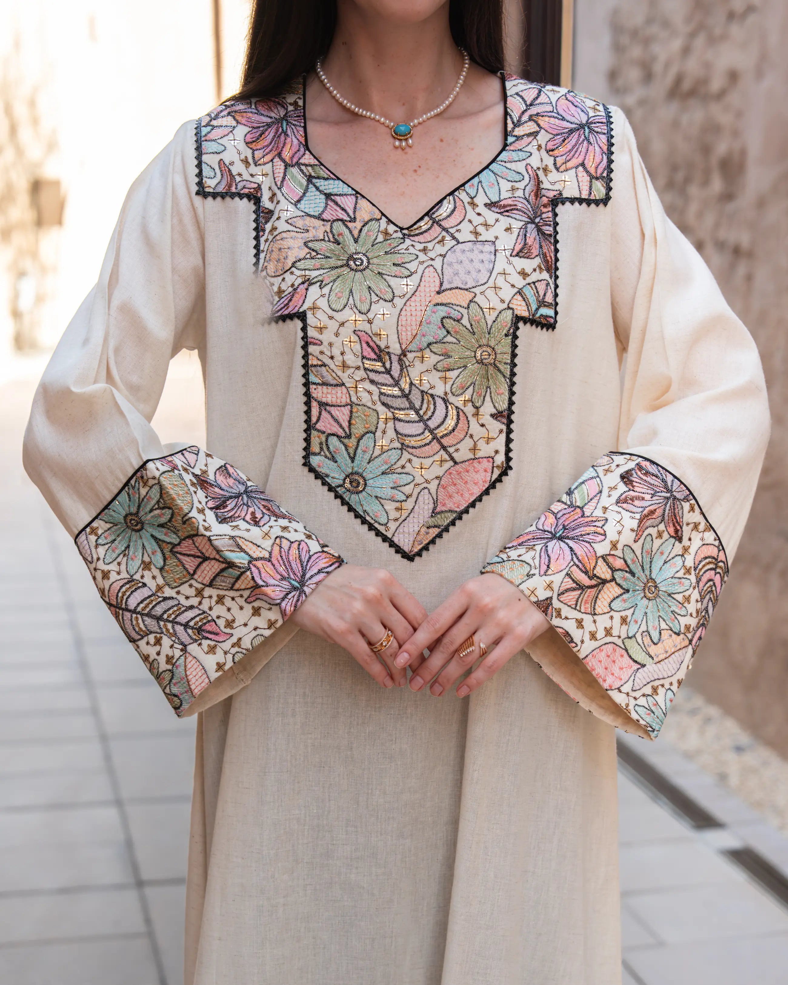 Flowers Embroidery Dress