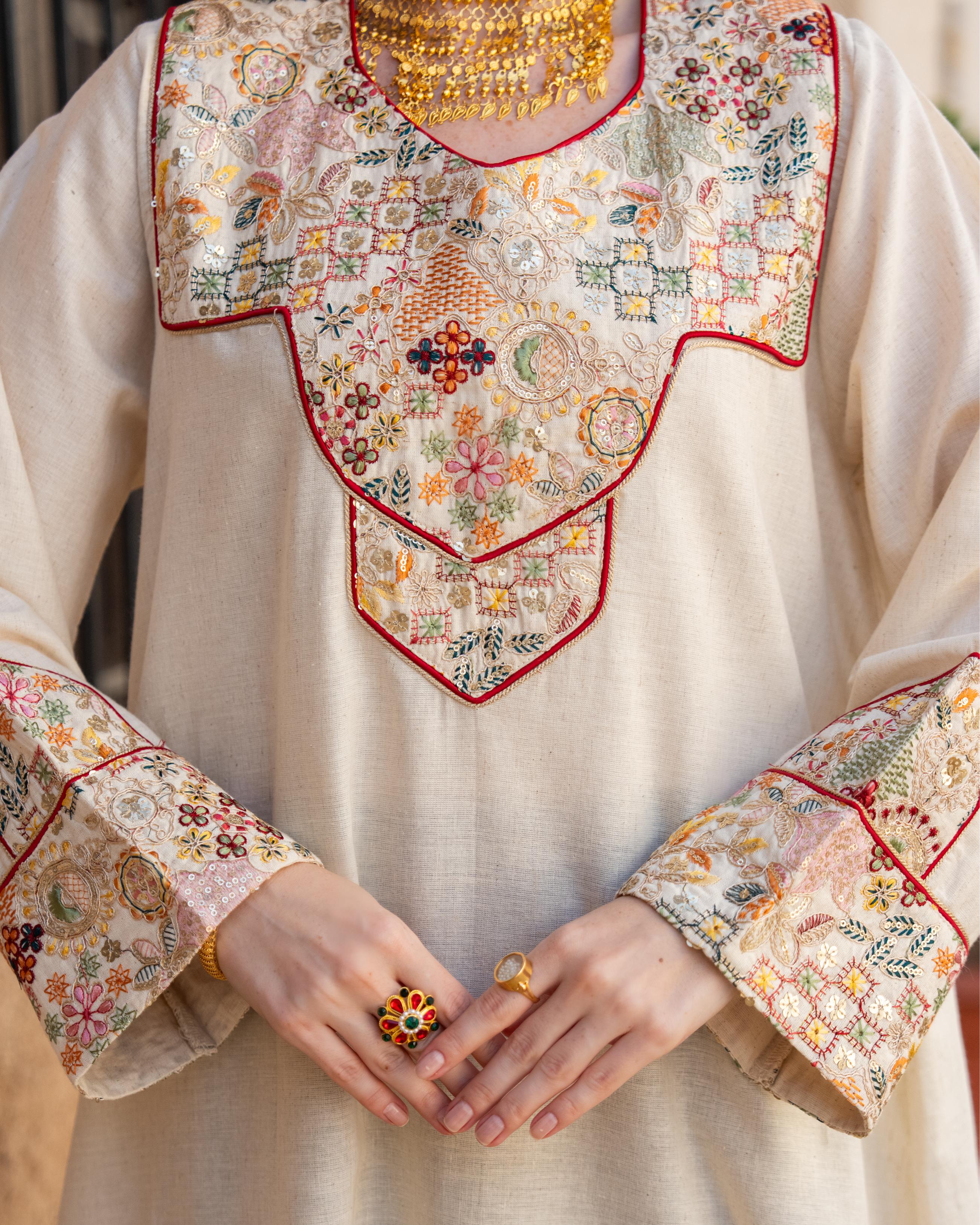 Embroidered Golden Heritage Dress
