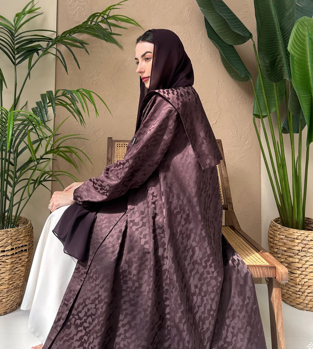 MJ02 Abaya In Maroon