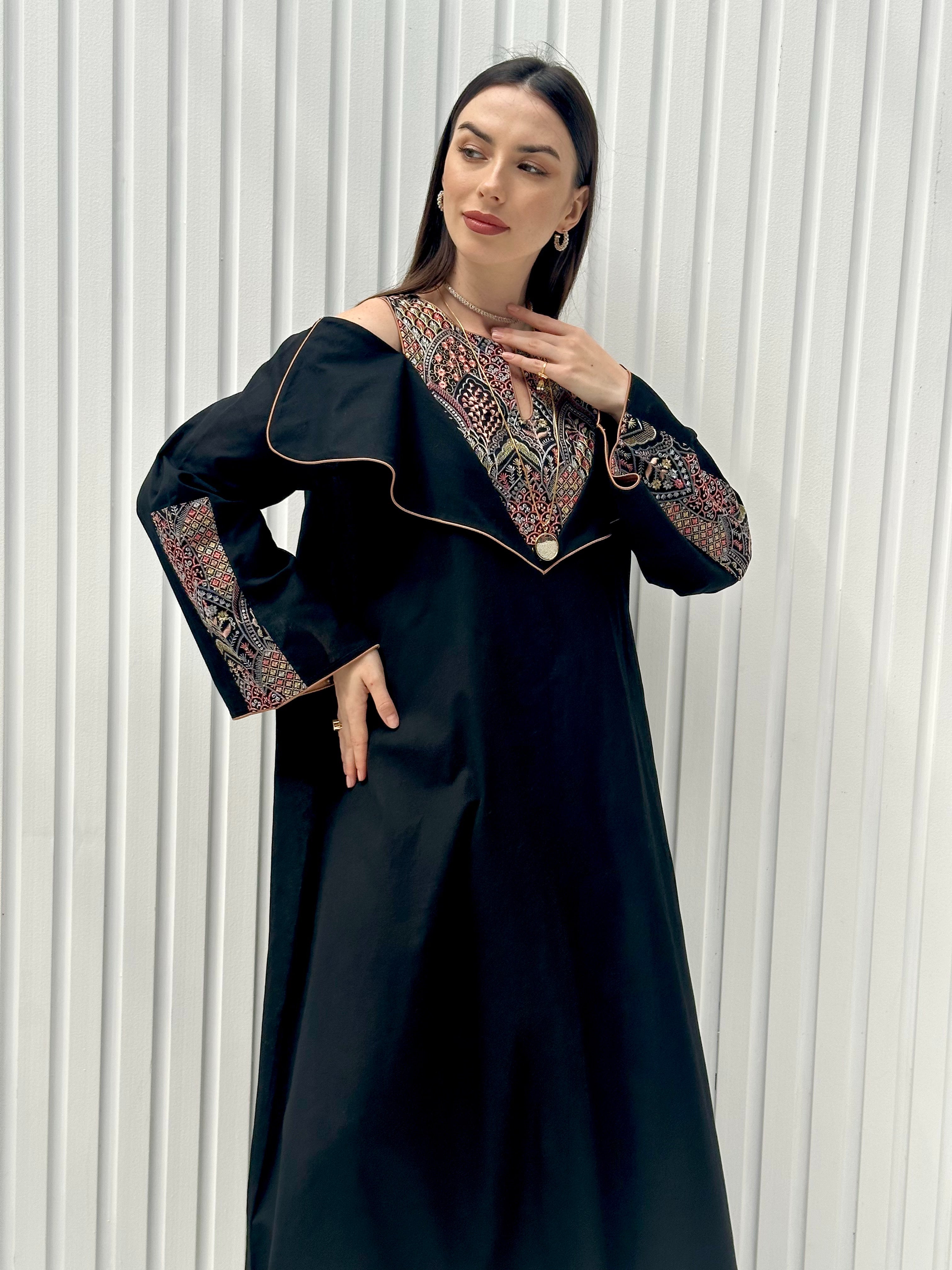 Black Embroidered Dress