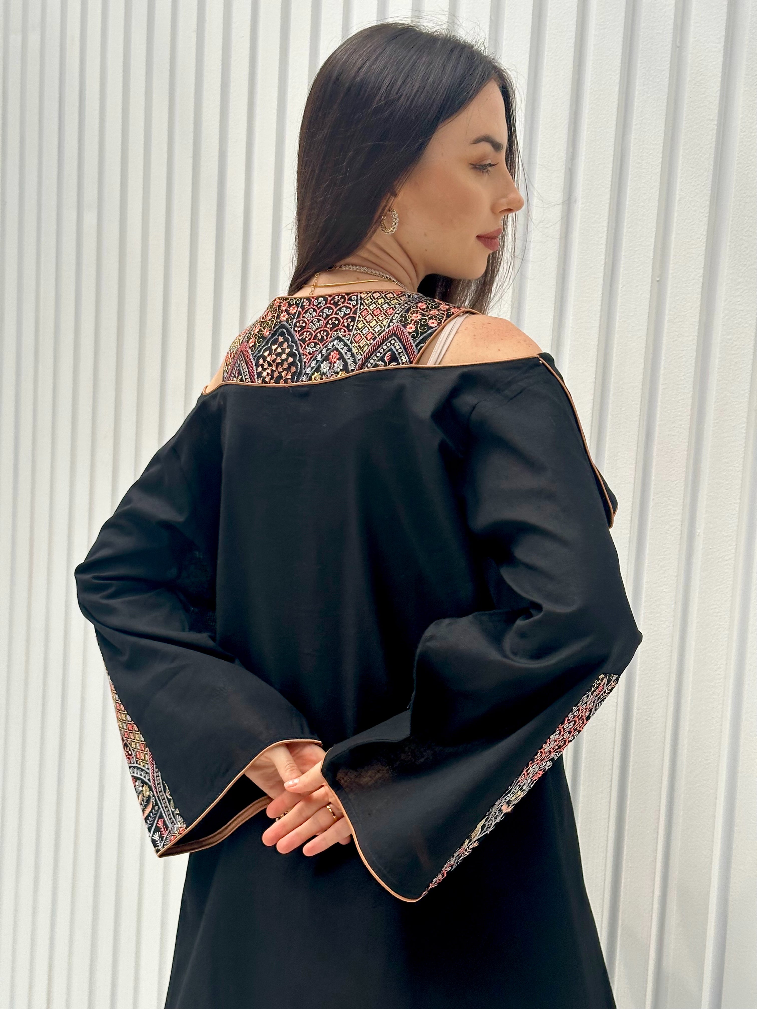 Black Embroidered Dress