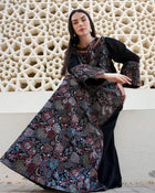 Midnight Bloom Embroidered Dress