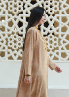 Oasis Sand Embroidered Dress
