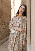 Embroider Red & Cream Dress