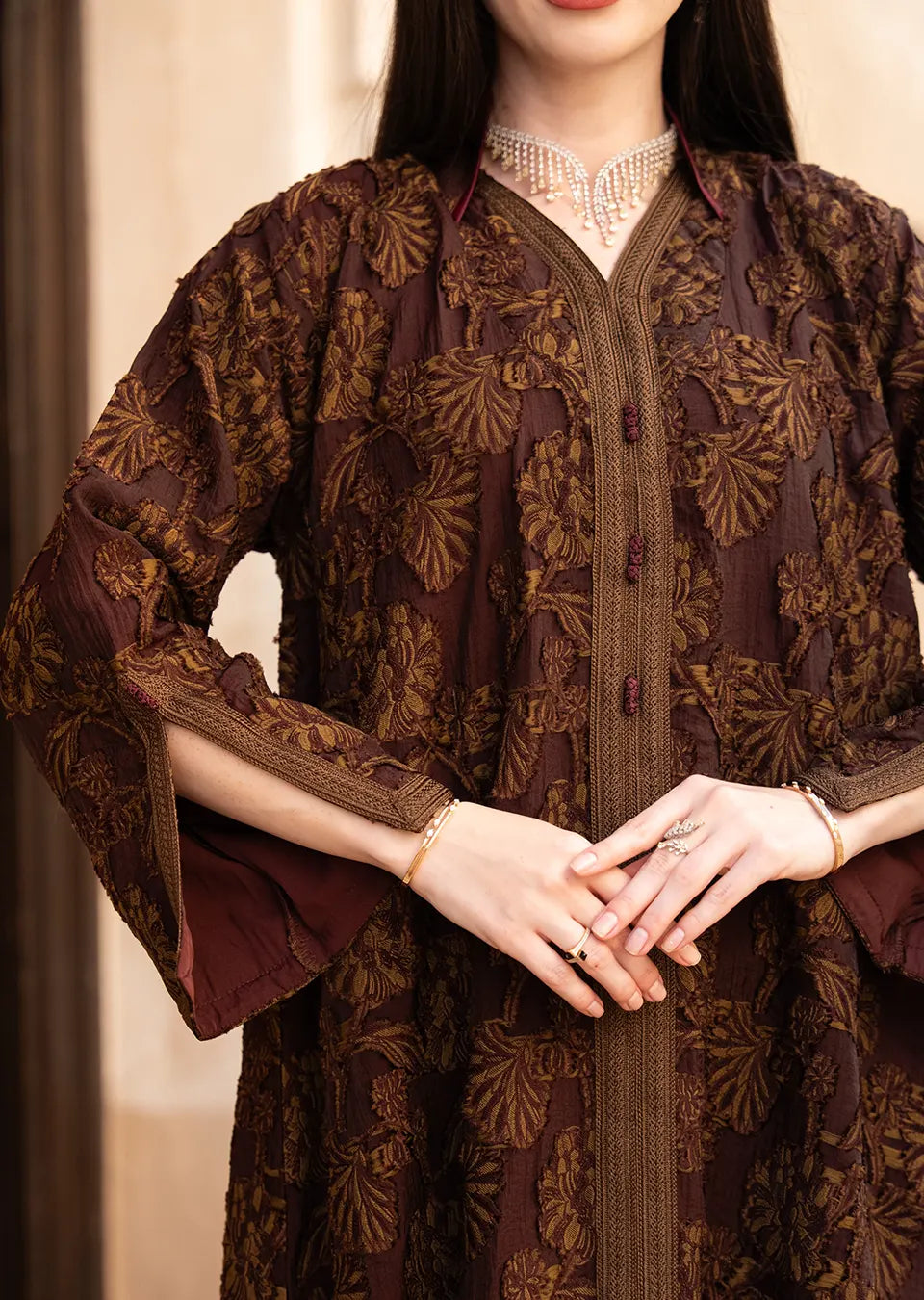 Rouge Prestige Signature Embroidered Crepe