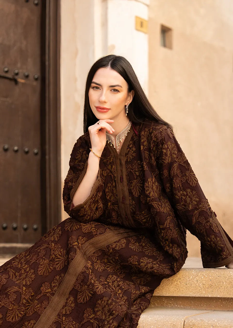 Rouge Prestige Signature Embroidered Crepe