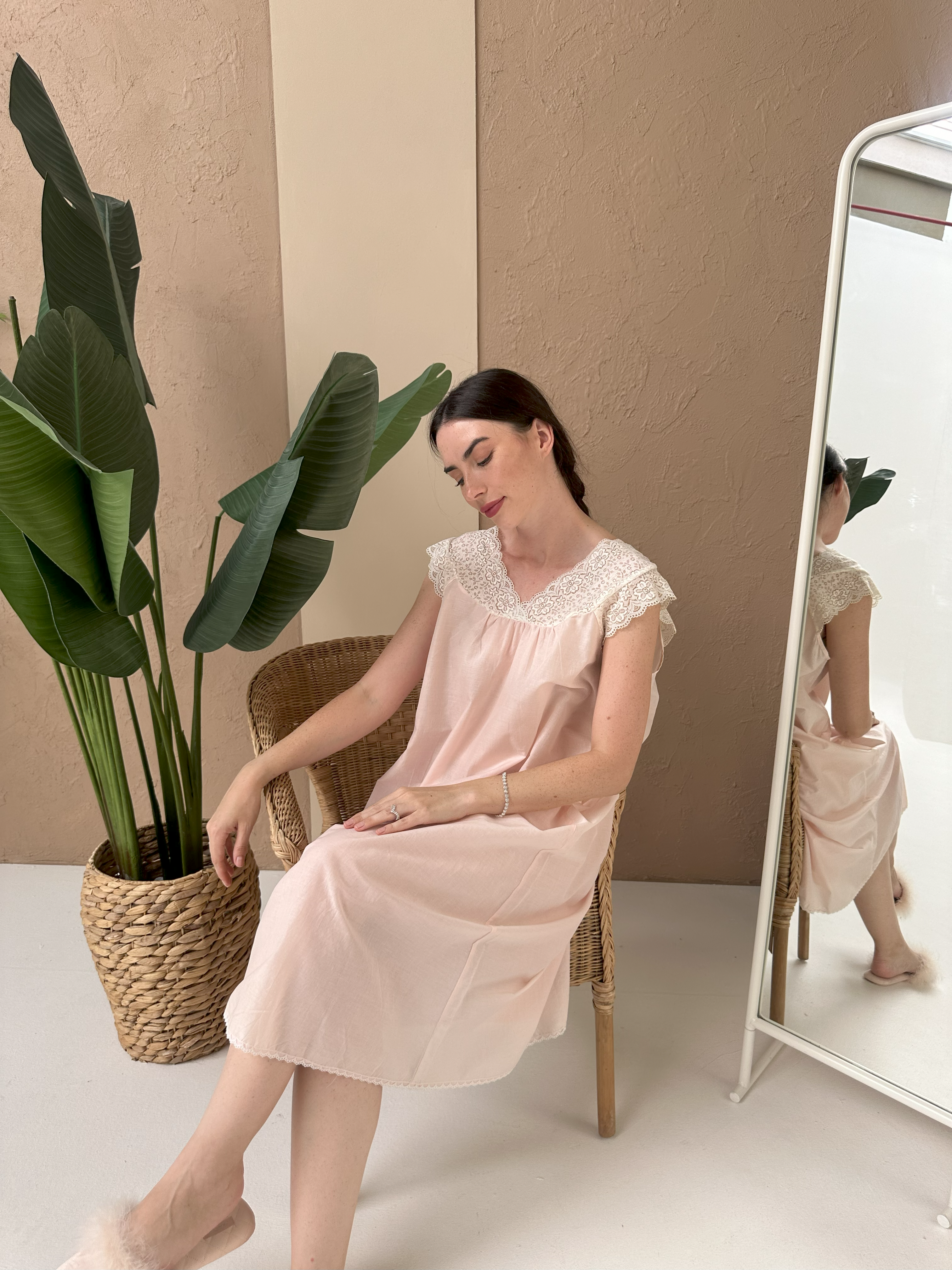 Dantelle Cotton Dress Baby Pink