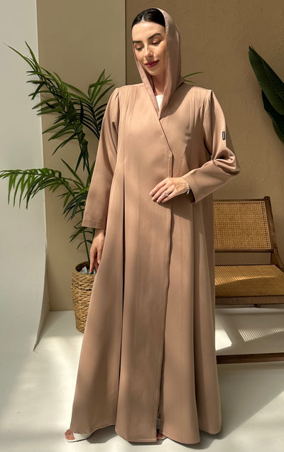 MJ06 Abaya In Light Brown