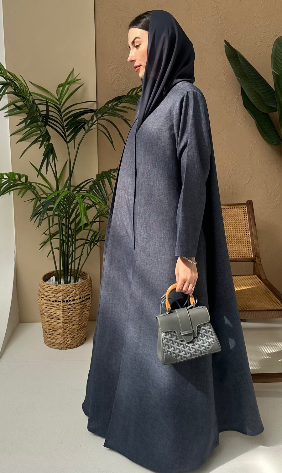 MJ09 Abaya In Grey