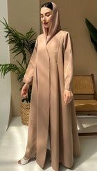 MJ06 Abaya In Light Brown