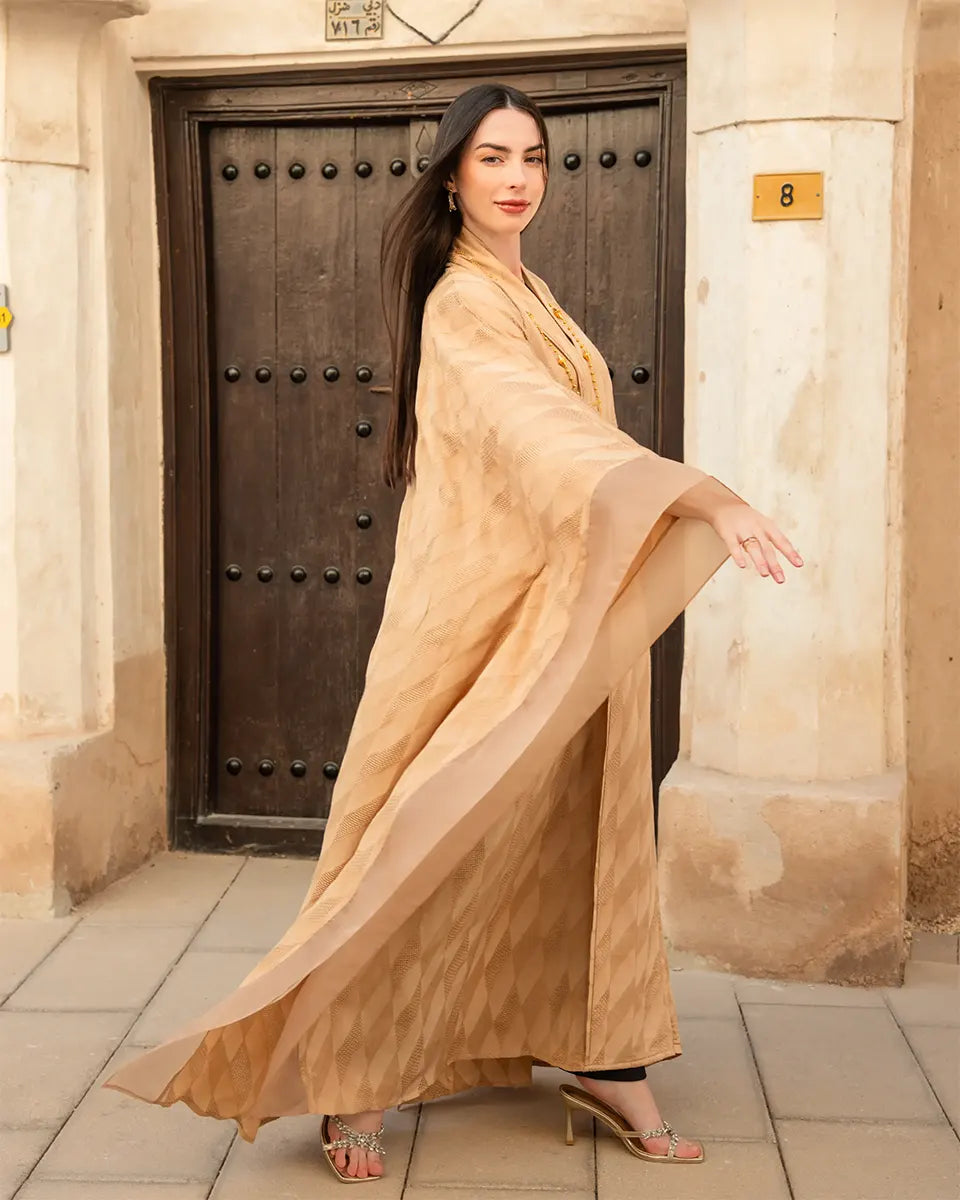 Premium Desert Glow Embroidered Dress