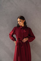 Marron Belted Dress