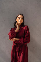 Marron Belted Dress